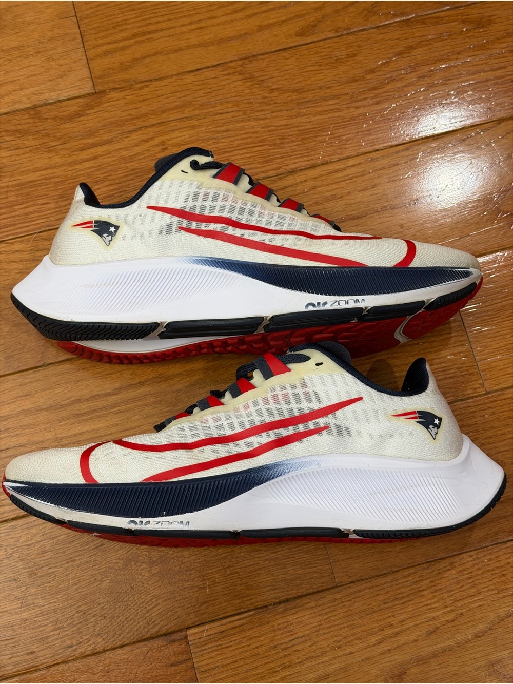 Nike Air Zoom Pegasus 37 New England Patriots Shoes CZ5456-100 4.5Y/6 Women’s